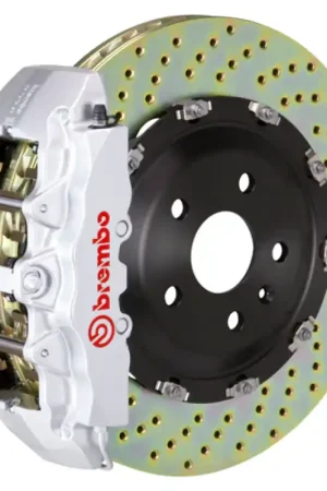 Sale Brembo 20+ Model Y Front GT BBK 6 Piston Cast 380x34 2pc Rotor Drilled-Silver