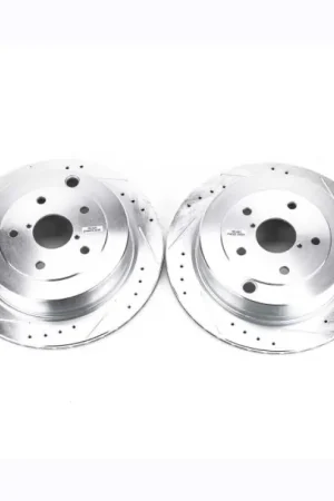 Power Stop 06-07 Subaru B9 Tribeca Rear Evolution Drilled & Slotted Rotors - Pair Special Discount