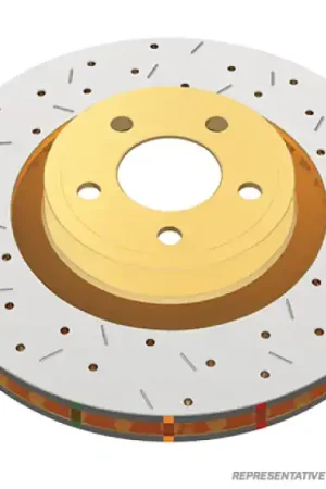 Buy Online DBA 11-13 Ford Mustang GT 5.0L (V8) 4000 Series Drilled and Slotted Front Rotor