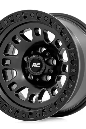 Warranty Included Rough Country 82 Series Wheel | One-Piece | Semi Gloss Black | 18x9 | 5x4.5 | 0mm