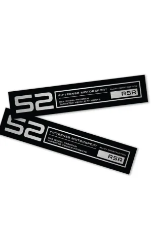 Luxury fifteen52 Holeshot RSR Wheel Lip Decal Set of Four - Black