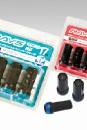 While Supplies Last Rays 17 Hex Racing Nut 12x1.50 (Open End) (Blue Seat) - Black (2 Pieces)