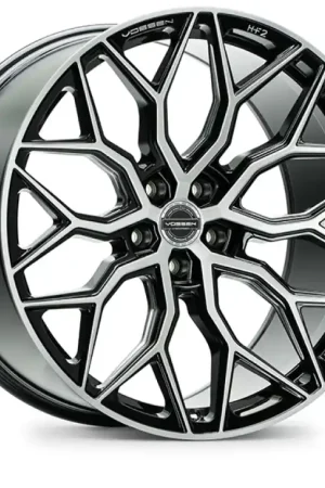 Vossen HF-2 19x8.5 / 5x112 / ET45 / Flat Face / 66.5 - Brushed Gloss Black Wheel Direct From Factory