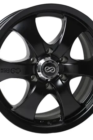 Enkei M6 Universal Truck & SUV 17x8 35mm Offset 6x139.7 Bolt Pattern 78mm Bore Black Wheel Budget