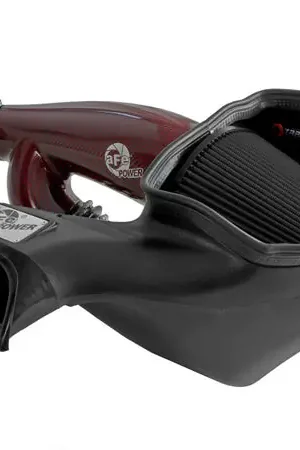 No Minimum Order aFe 17-24 Ford F-150 Track Series Red Kevlar Carbon Fiber C/A Intake System w/Black Pro 5R Filter