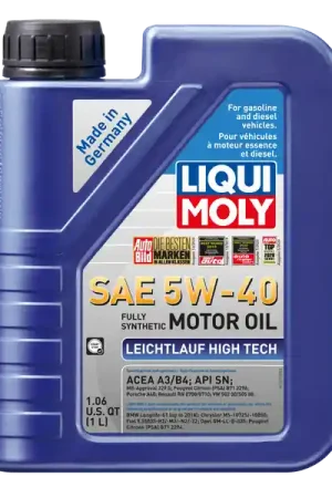 LIQUI MOLY 1L Leichtlauf (Low Friction) High Tech Motor Oil SAE 5W40 Professional Grade