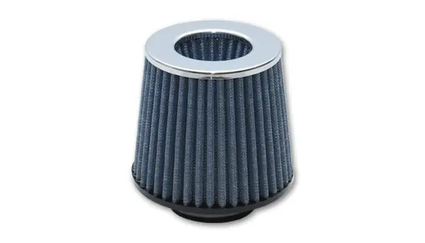 Trusted Brand Vibrant Open Funnel Perf Air Filter (5in Cone O.D. x 5in Tall x 2.75in inlet I.D.) Chrome Filter Cap