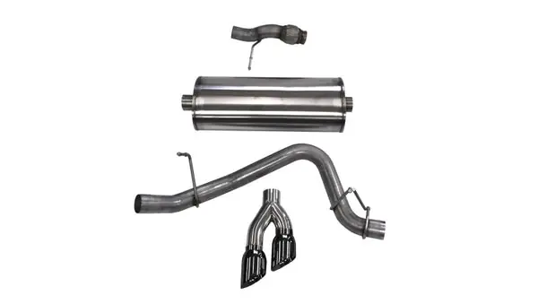 Trending Corsa 2015-2020 Chevy Tahoe/GMC Yukon Cat-Back Exhaust Sport 3in Single Side Twin Black 4in Tips