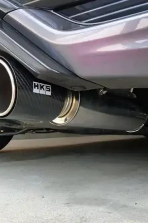 Bargain HKS Hi-Power Muffler 2014+ Honda Fit Sport GK5 w/ Carbon Tips