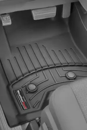 WeatherTech 15-18 Chevrolet Silverado 3500 w/o Floor Shifter Vinyl Front FloorLiner - Black Factory Price