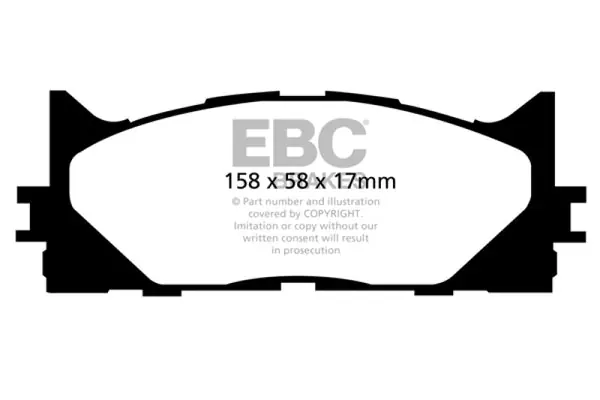 Free Returns EBC 13+ Lexus ES300h 2.5 Hybrid Ultimax2 Front Brake Pads
