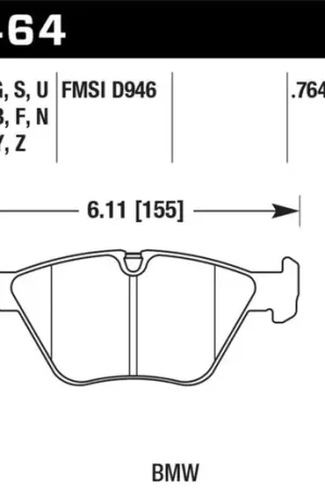 Handmade Hawk 01-06 BMW 330Ci / 01-05 330i/330Xi / 01-06 M3 Blue 9012 Front Race Brake Pads