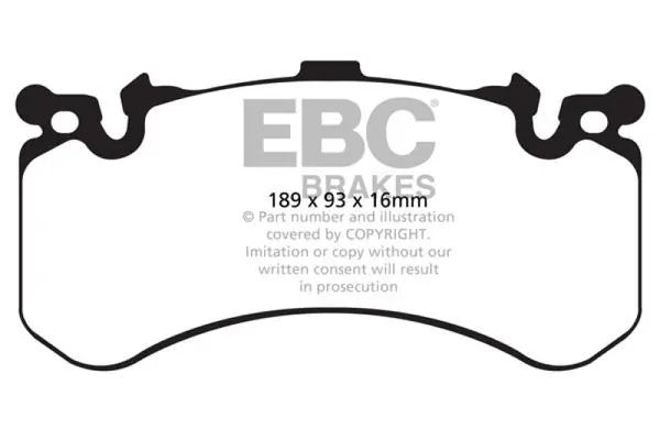EBC 11+ Audi A8 Quattro 6.3 (Cast Iron Rotors) Redstuff Front Brake Pads Hot Picks