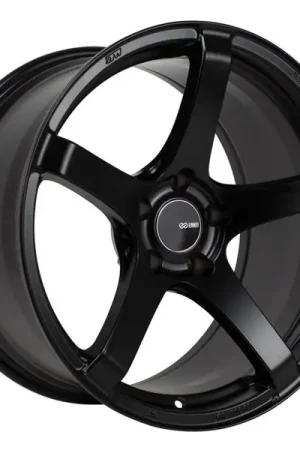 Enkei Kojin 18x9.5 15mm Offset 5x114.3 Bolt Pattern 72.6mm Bore Dia Matte Black Wheel Express Delivery