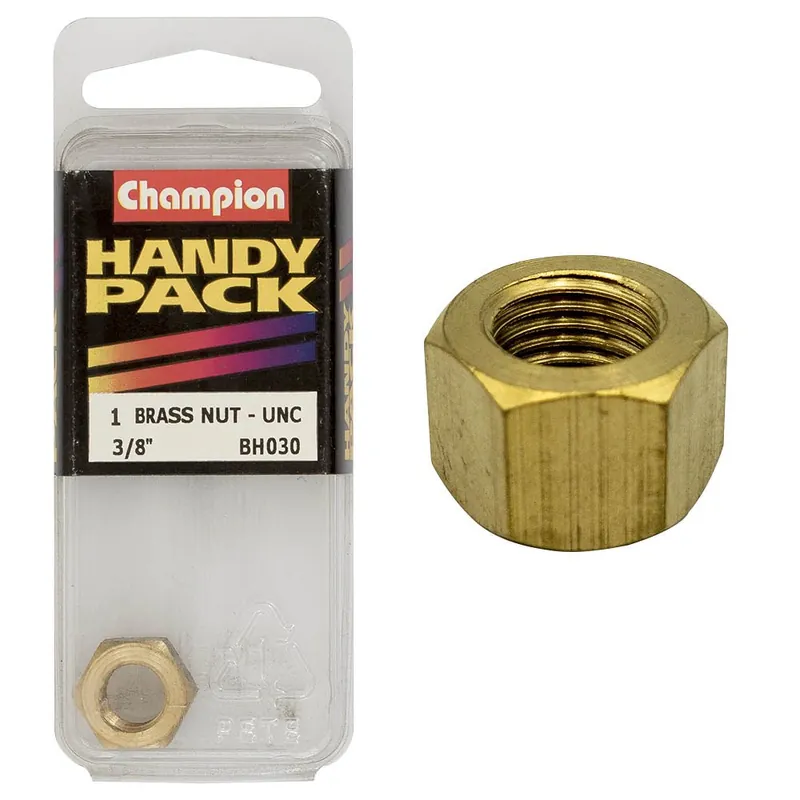 Champion Pack of 1 3\\/8 UNC Brass Manifold Nut - BH030\\ Viral