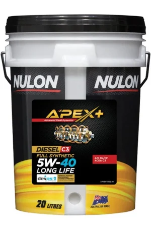 Nulon APX5W40D2-20 Apex+ 5W-40 D2 Engine Oil 20L (Pickup only) Brand New