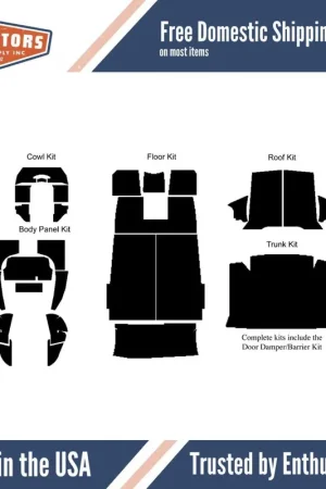 Money Back Guarantee Insulation Sound Deadener Kit for 1937-39 Chevrolet Coupe Acoustishield Complete