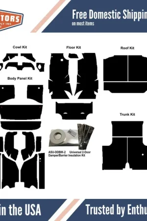 Insulation Sound Deadener Kit for 59-60 Impala Coupe Acoustishield Complete Save Now