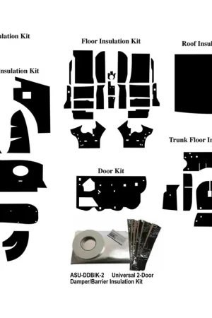 Exclusive Offer 2010-2014 Mustang Coupe Complete Acoustic Kit | Insulation Sound Deadener Kit for 10-14 Mustang Coupe Acoustishield Complete | QRS-MUST 1014-CAK