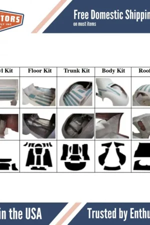 Trusted Brand Insulation Sound Deadener Kit for 1940-41 Willys Renegade Coupe Shield Complete