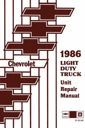 Service Manual for 1986 Chevy Light Duty Truck Mega Sale