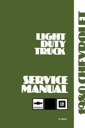 Service Manual for 1980 Chevrolet Light Duty Truck Free Returns