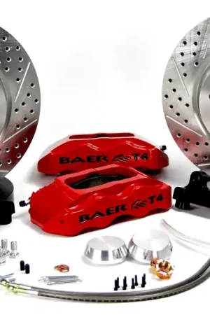 Secure Checkout Baer Brakes 4261297GB-1X Baer Brakes 13" Track4 Front Brake Kit, Grabber Blue, Slot, Std. Studs