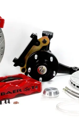 Baer Brakes 4301397CY-11 Baer Brakes 13" Track4 Front Brake Kit, Comp Yellow, Slot, ARP Studs Money Back Guarantee