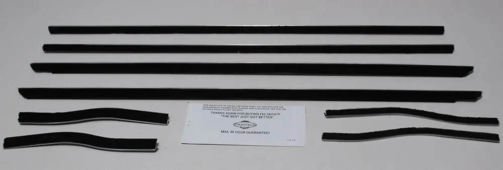 Window Sweeps Felt Kit for 1965-1966 Ford Mustang 2 Door Convertible OEM Free Returns