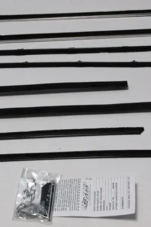 Factory Price Window Sweeps Weatherstrip for 1963-1965 Mopar B-Body Sedan 2DR Black Front Rear