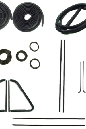 Exclusive Door Seal Window Sweeps Channel Kit w/ Weatherstrip Trim Groove for 1951-1953 GM