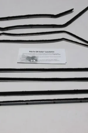 Best Seller Window Sweeps Weatherstrip for 1958 Chevrolet Bel Air Hardtop Black Front Rear