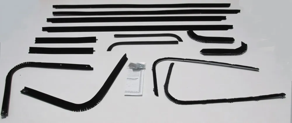 Window Sweeps Felt Kit for 1975 Plymouth Roadrunner 2 Door Hardtop OEM Viral