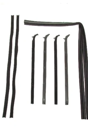 Window Sweeps Felt Kit Front Left and Right Hand 8pc for 1980-93 Dodge/Plymouth Modern