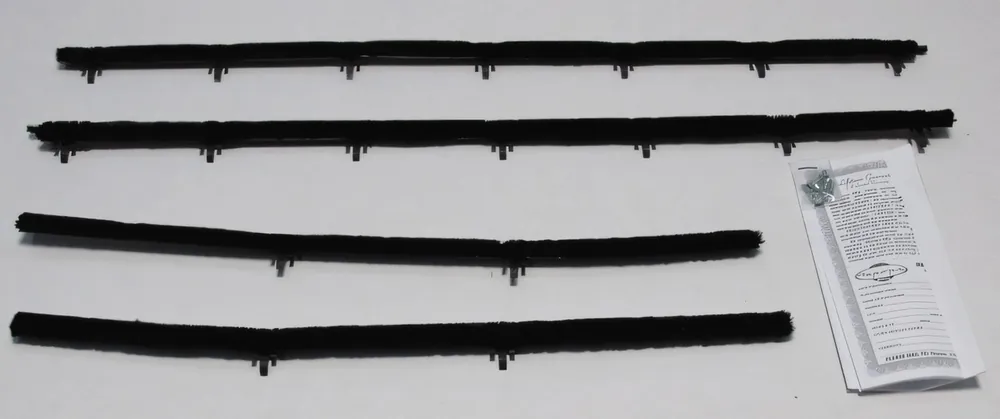 Deal Window Sweeps Felt Kit Weatherstrip for 1968-1972 Chevy Nova 2 Door Sedan