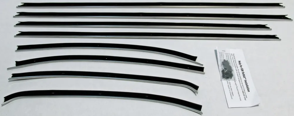 Secure Checkout Window Sweeps Felt Kit for 1969 Chevrolet Chevelle 2 Door Coupe Inner Outer Side