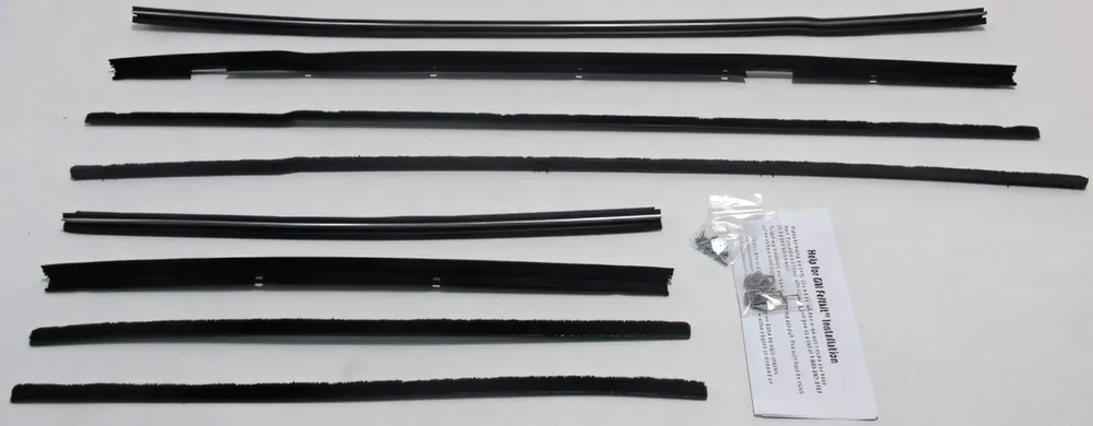 Window Sweeps Weatherstrip for 1967-1968 Bel Air Biscayne 2-DR Black Front Rear Buy Today