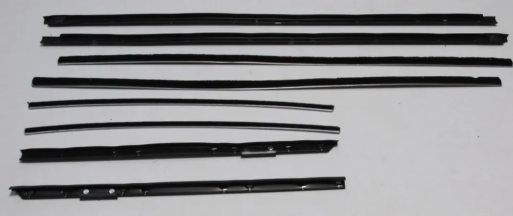 Window Sweeps Weatherstrip for 1965 Oldsmobile Cutlass Black Front Rear Exclusive Offer