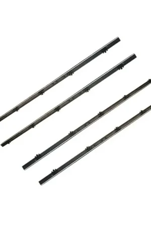 Luxury Window Sweeps Felt Kit LH, RH for 1967-1972 Chevrolet Vehicles w Chrome