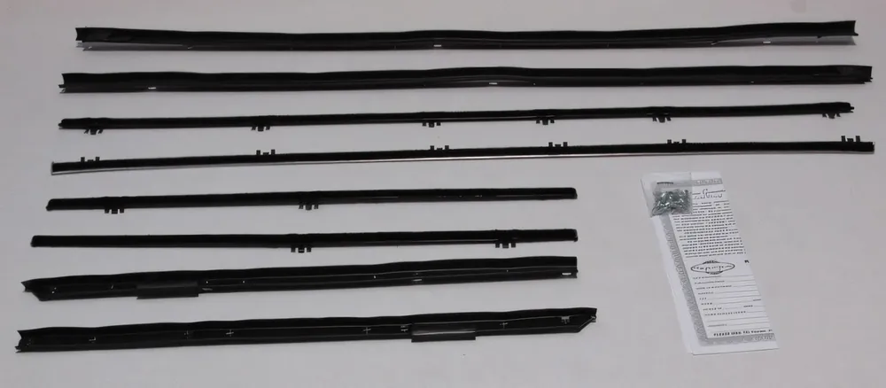 Window Sweeps Felt Kit for Pontiac GTO, Lemans 1965 Convertible Authentic 8pcs Free Returns