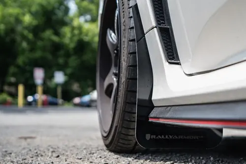 Cheap Rally Armor 2017-2021 Honda Civic Type R (Type R Only) UR Black Mud Flap w/ Dark Grey Logo #MF47-UR-BLK/DGRY