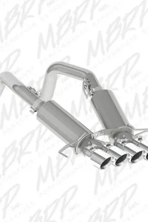 MBRP Exhaust T304 Stainless Steel 3" Dual Muffler Axle Back with Quad Dual Wall Tips for 2014-2019 Chevrolet Corvette, 6.2L - S7030304 Professional Grade
