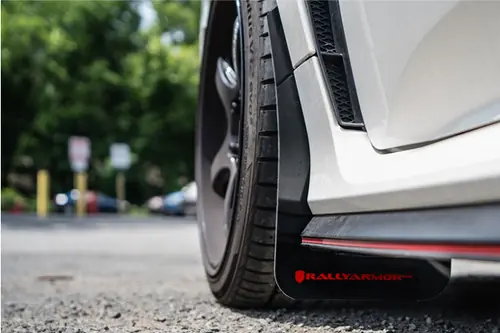 Exclusive Offer Rally Armor 2017-2021 Honda Civic Type R (Type R Only) UR Black Mud Flap w/ Red Logo #MF47-UR-BLK/RD