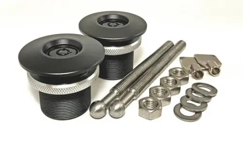 Free Returns Quik-Latch 38 Series Black Locking Hood Pins (Set of 2) QL-38L-LP/BP