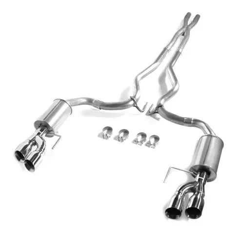 Special Offer Roush Cat-Back Exhaust System with Quad Polished Tips for 2018-2023 Mustang GT 5.0L V8 - 422093