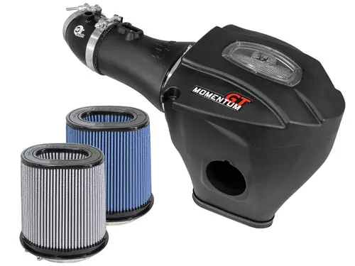 Buy Direct aFe Power Momentum GT Cold Air Intake (Dual Filters - Pro Dry / Pro 5R) for 2015-2016 Challenger / Charger SRT Hellcat - 52-72204