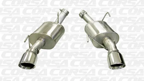 Exclusive Offer Corsa 14314 Xtreme Polished Single 4.0" Dual Rear Axle-Back for 2005-2010 Ford Mustang GT 4.6L V8