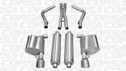 Buy Today Corsa 14537 Xtreme Polished Single 4.5" Dual Rear Cat-Back for 2011-2014 Chrysler 3005.7L V8