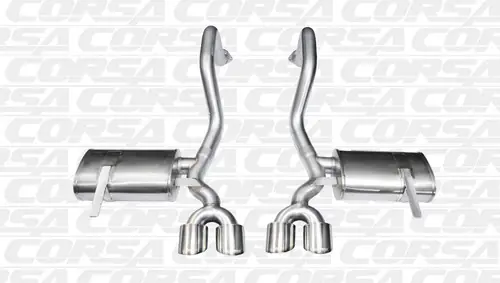 Wholesale Corsa 14961 Xtreme Polished Twin 4.0" Dual Rear Axle-Back for 1997-2004 Chevy Corvette C5 5.7L V8