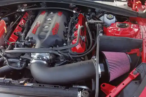 Direct From Factory JLT Black Textured Cold Air Intake Kit with Red Oiled Filter for 2016-2024 Chevy Camaro SS 6.2L #CAIP-CC1662